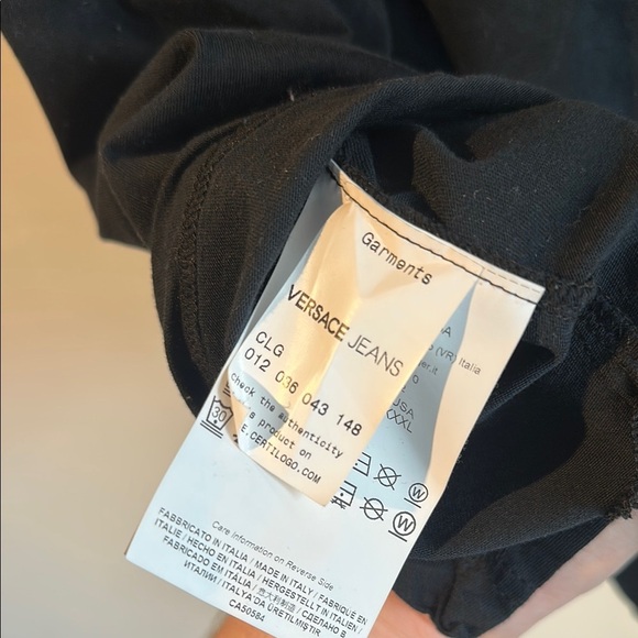 Versace Jeans Black and Yellow Graphic Men's Polo Shirt - Picture 6 of 6